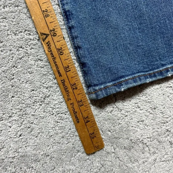 American Eagle Jeans Womens 12 Long Slim Boot Blue Denim Stretch Low Rise Y2k - Picture 13 of 16